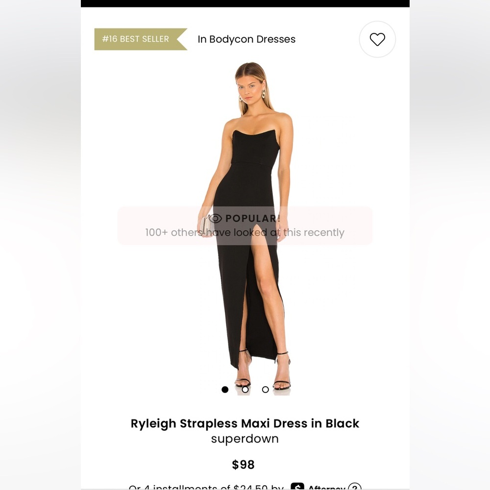Superdown black classic dress